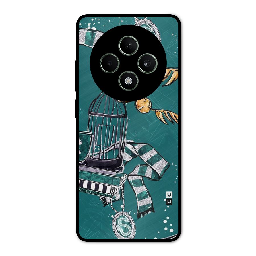 Green Scarf Metal Back Case for Oppo F27
