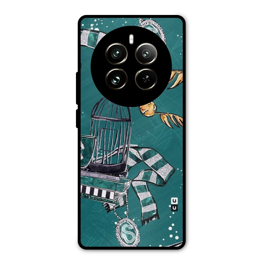 Green Scarf Metal Back Case for Realme 12 Pro