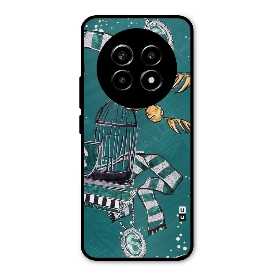 Green Scarf Metal Back Case for Realme 14 Pro Lite