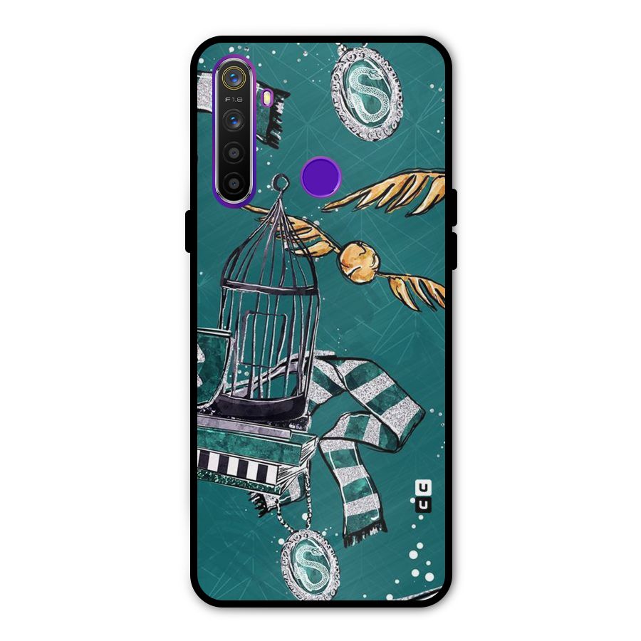 Green Scarf Metal Back Case for Realme 5i