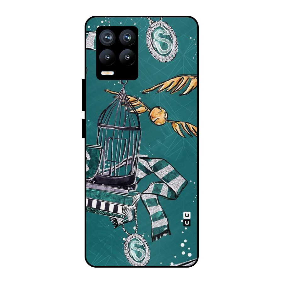 Green Scarf Metal Back Case for Realme 8 Pro