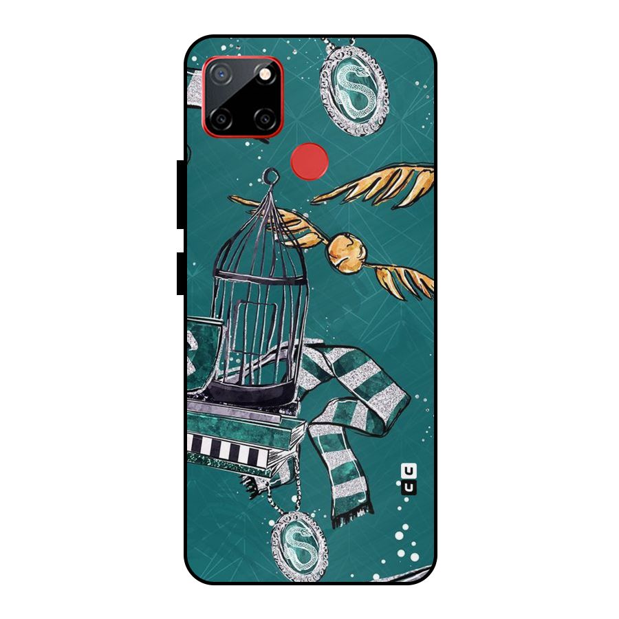 Green Scarf Metal Back Case for Realme C12