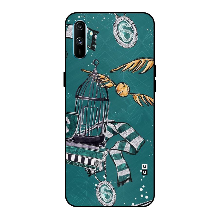 Green Scarf Metal Back Case for Realme C3