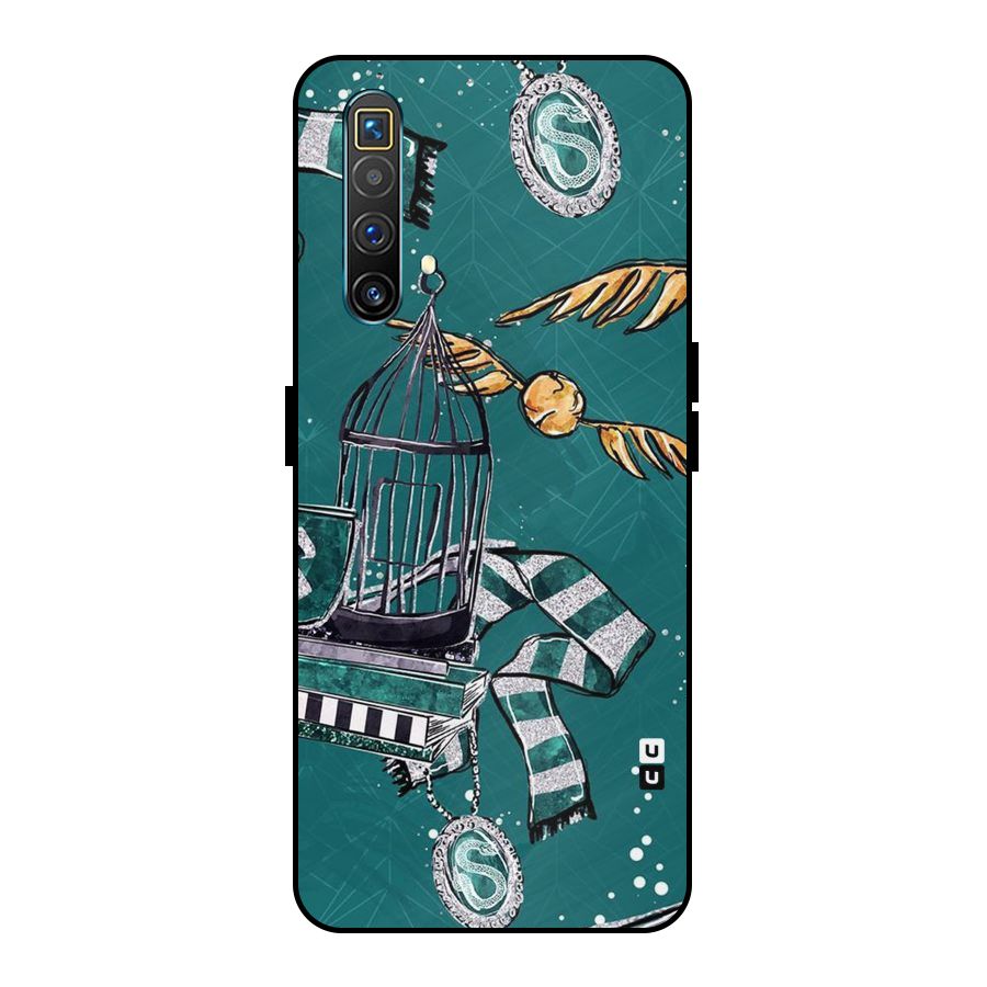 Green Scarf Metal Back Case for Realme X3 SuperZoom