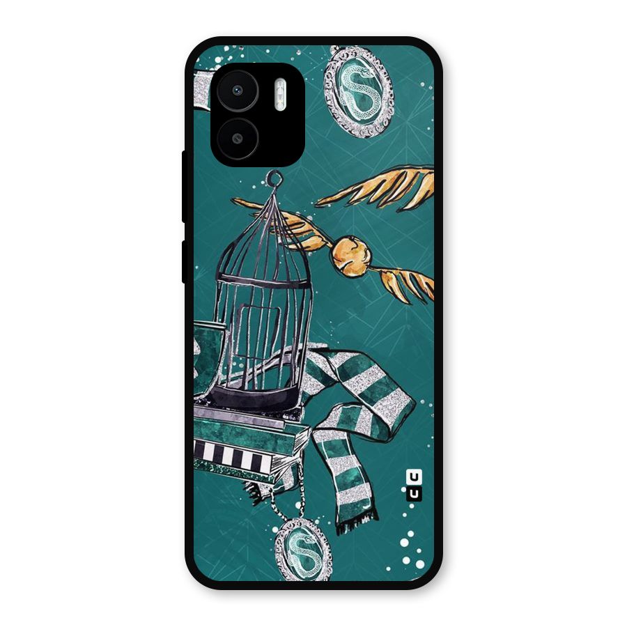 Green Scarf Metal Back Case for Redmi A2