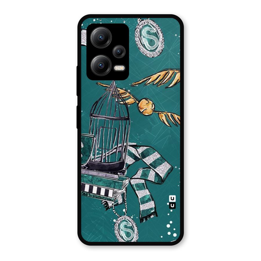 Green Scarf Metal Back Case for Redmi Note 12 5G