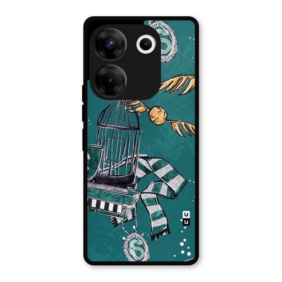 Green Scarf Metal Back Case for Tecno Camon 20