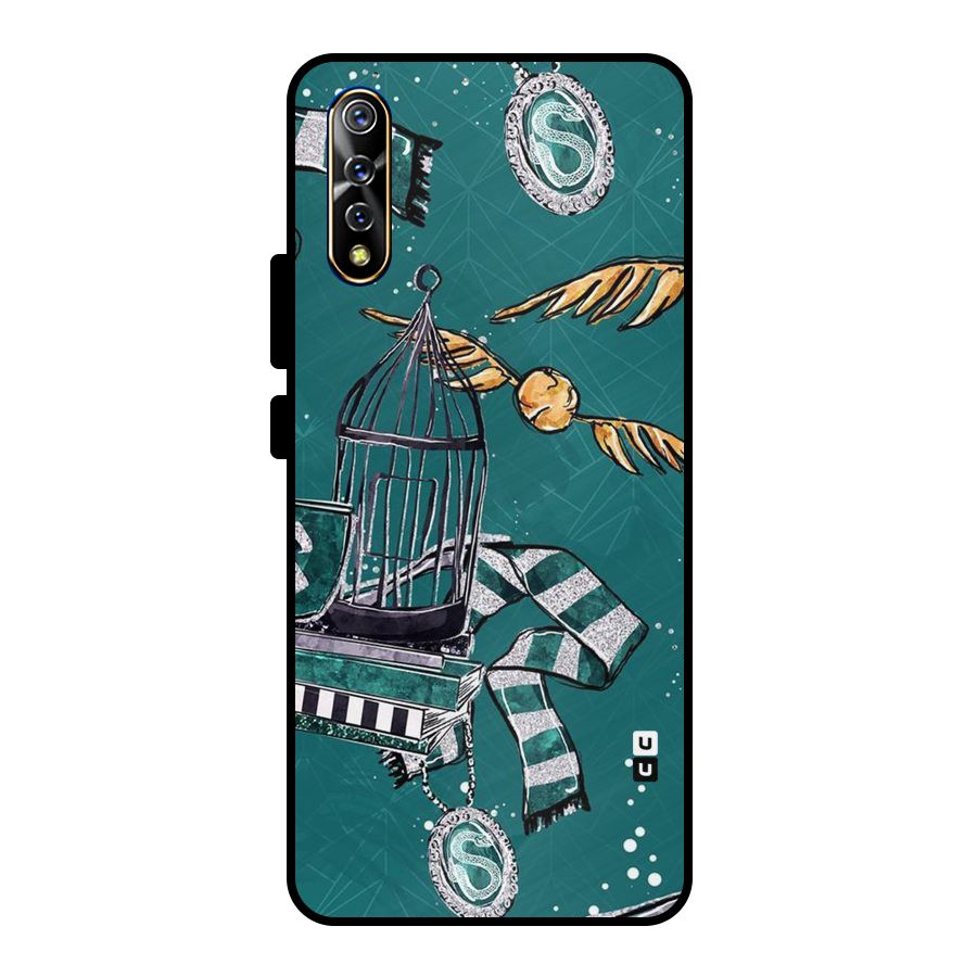 Green Scarf Metal Back Case for Vivo S1
