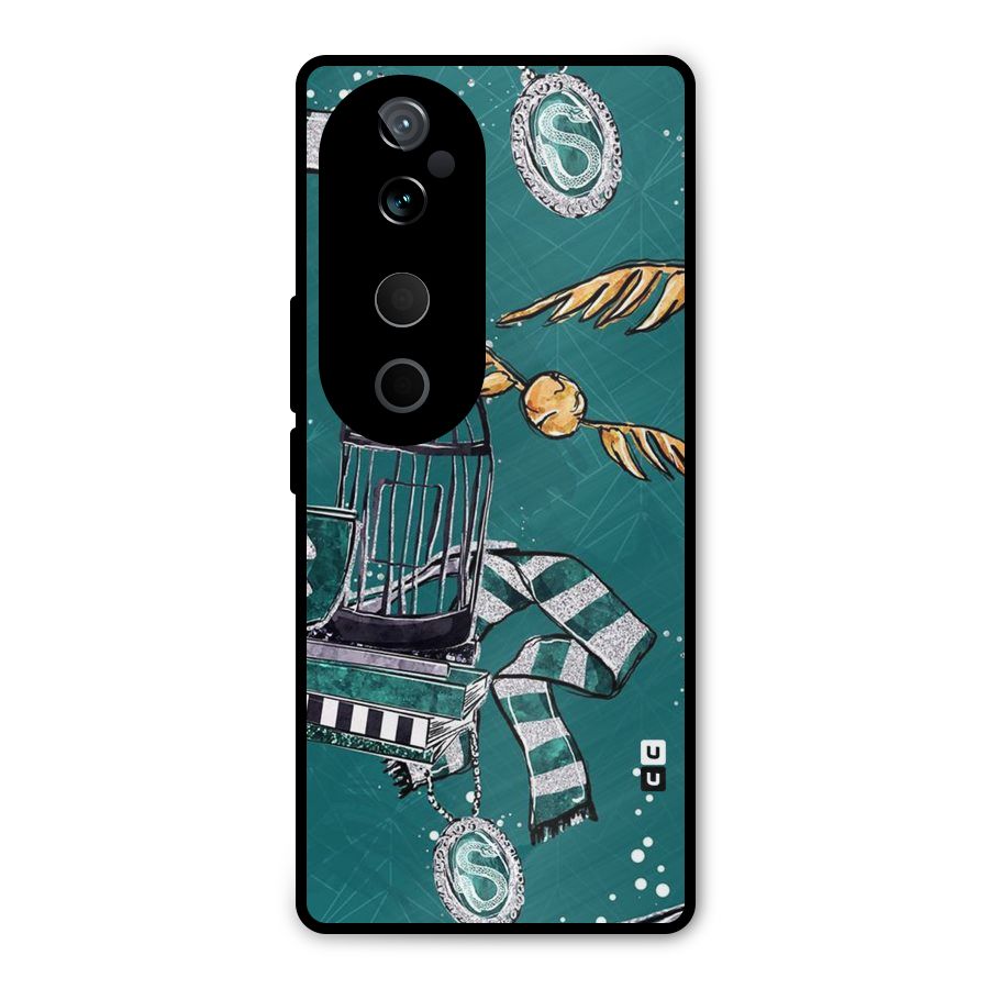 Green Scarf Metal Back Case for Vivo T3 Ultra