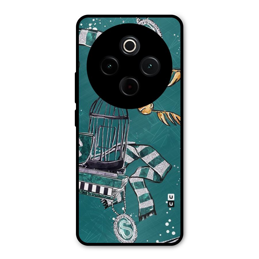 Green Scarf Metal Back Case for Vivo T4