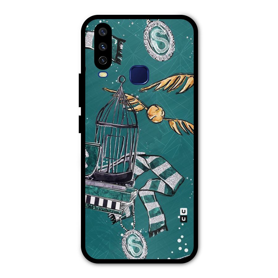 Green Scarf Metal Back Case for Vivo V17