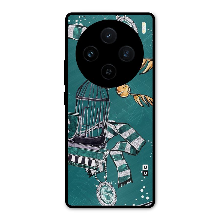 Green Scarf Metal Back Case for Vivo X100