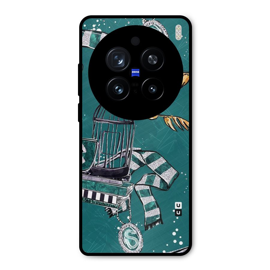 Green Scarf Metal Back Case for Vivo X200 Pro