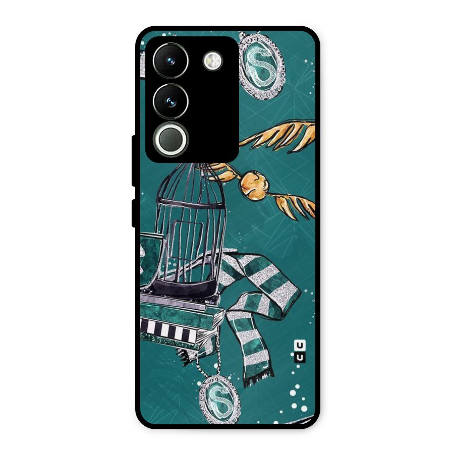 Green Scarf Metal Back Case for Vivo Y200
