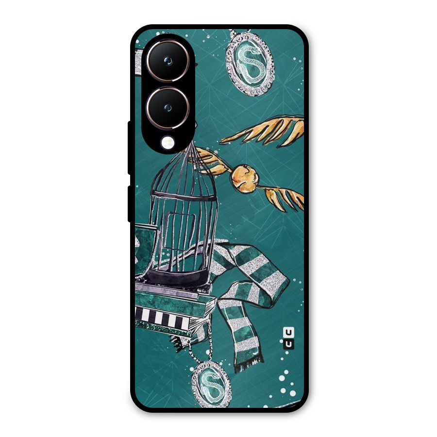 Green Scarf Metal Back Case for Vivo Y28