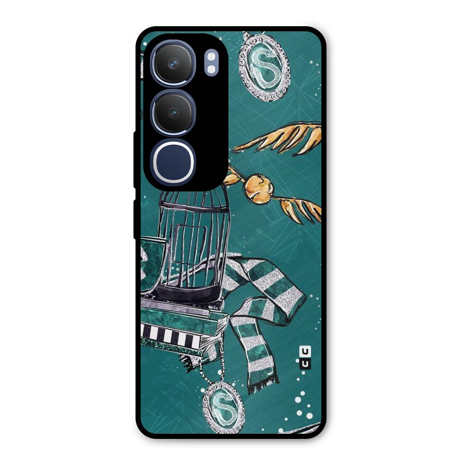 Green Scarf Metal Back Case for Vivo Y29