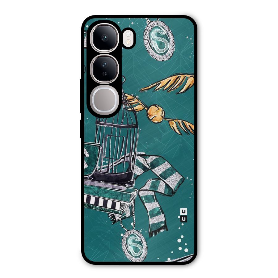 Green Scarf Metal Back Case for Vivo Y300