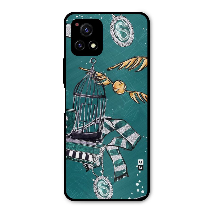Green Scarf Metal Back Case for Vivo Y72 5G