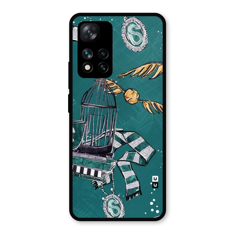 Green Scarf Metal Back Case for Xiaomi 11i Hypercharge 5G