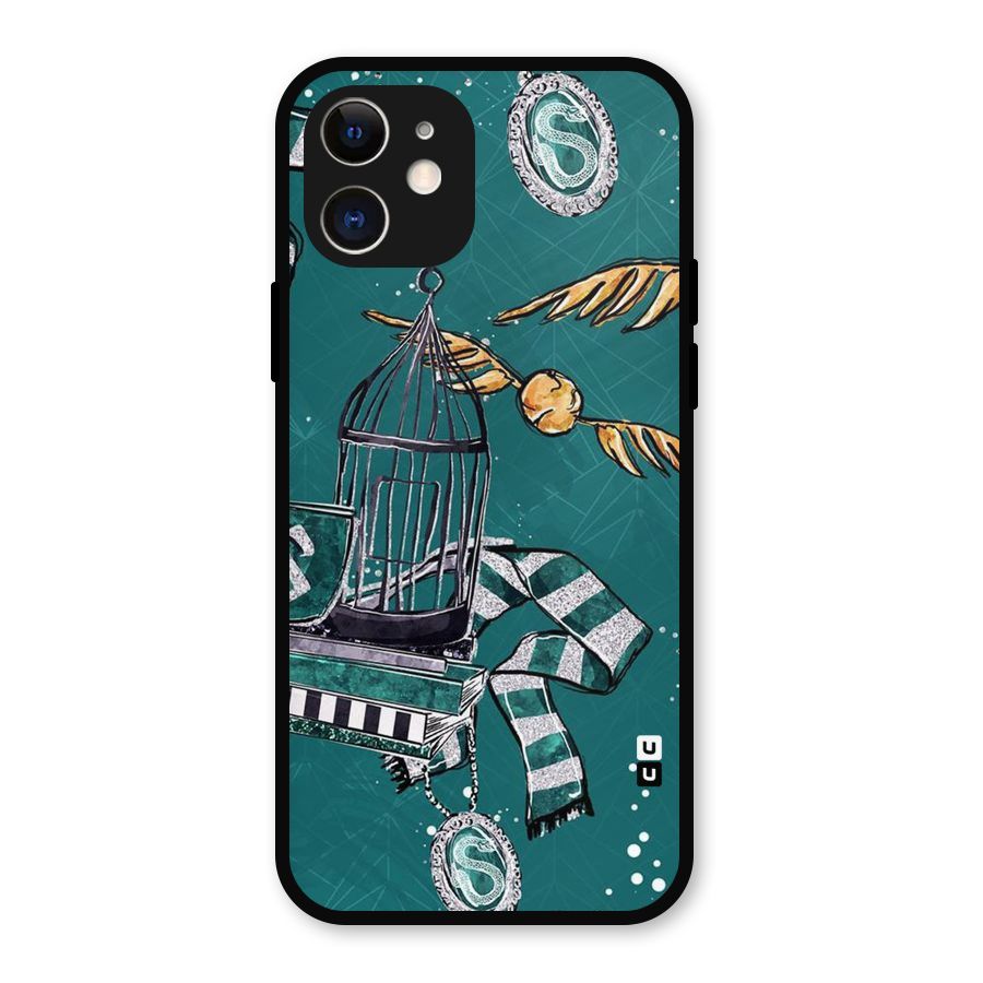 Green Scarf Metal Back Case for iPhone 12