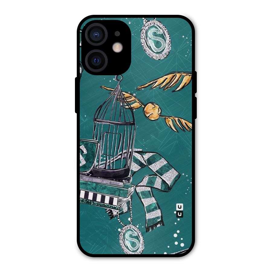 Green Scarf Metal Back Case for iPhone 12 Mini