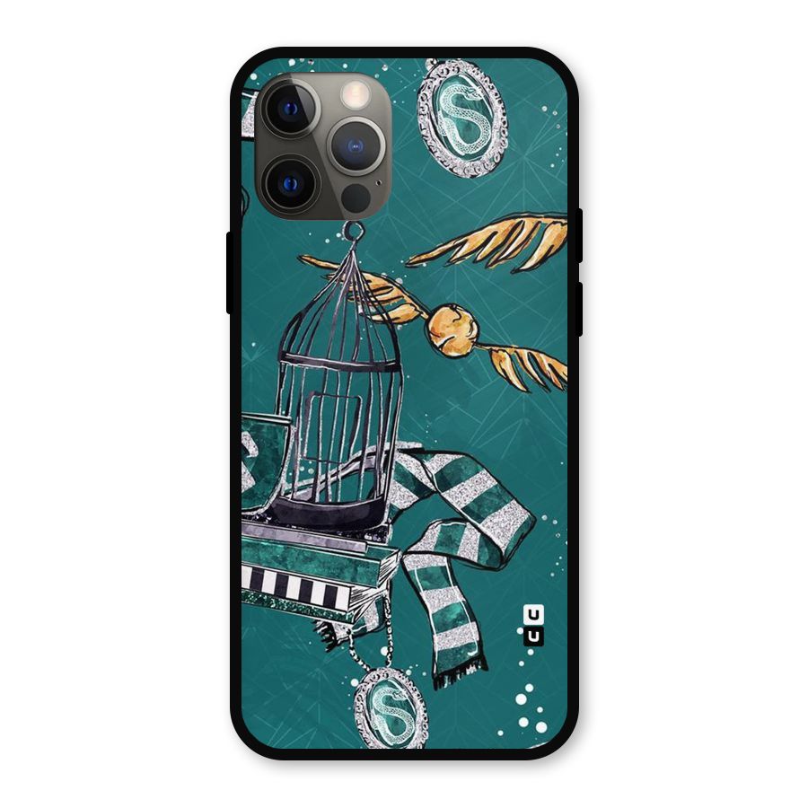 Green Scarf Metal Back Case for iPhone 12 Pro