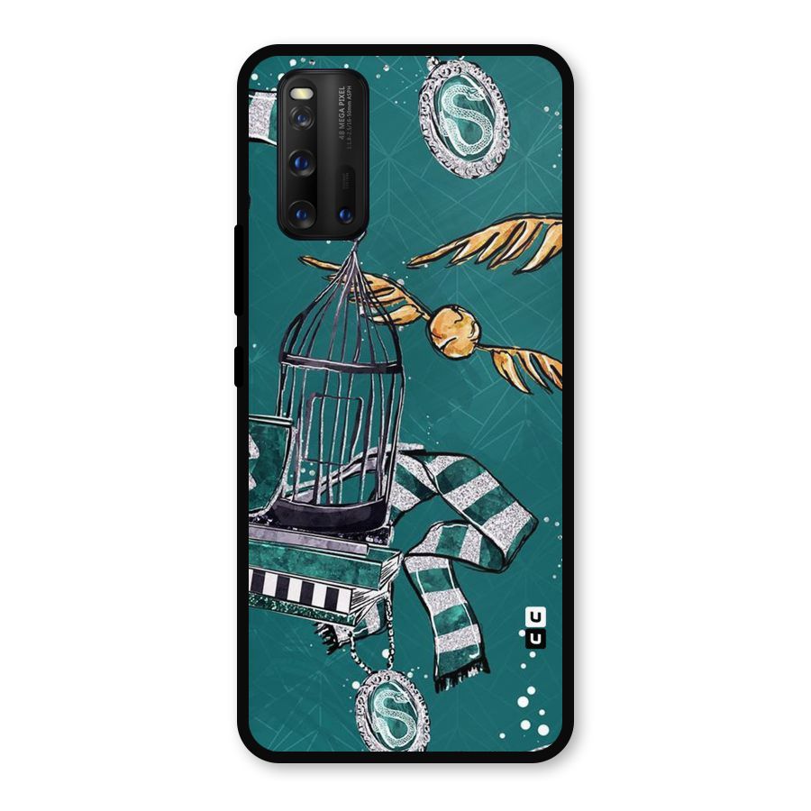 Green Scarf Metal Back Case for iQOO 3