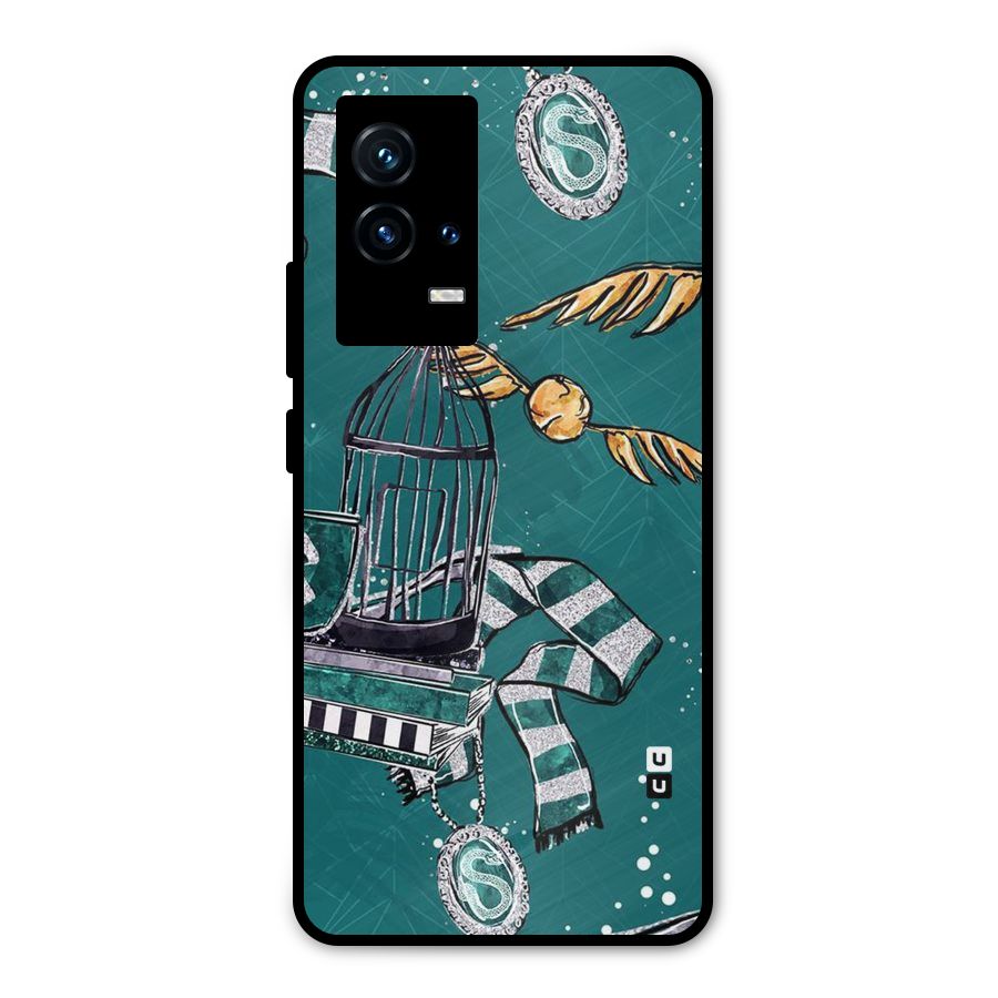 Green Scarf Metal Back Case for iQOO 9 5G