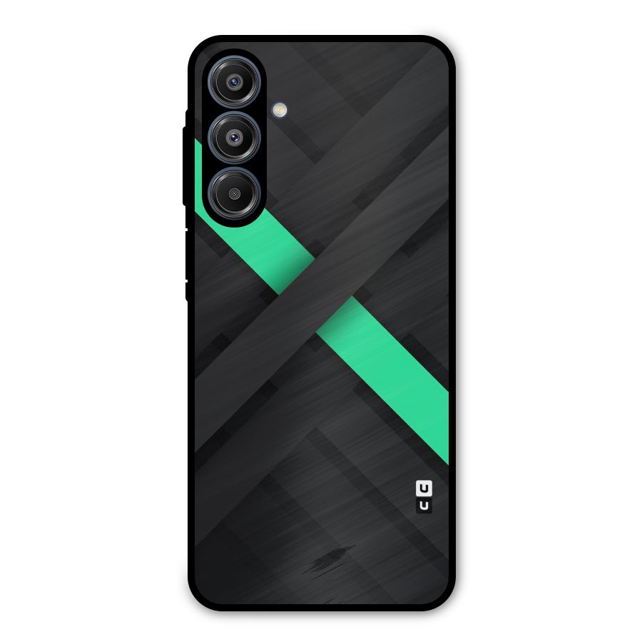 Green Stripe Diagonal Metal Back Case for Galaxy A16 5G
