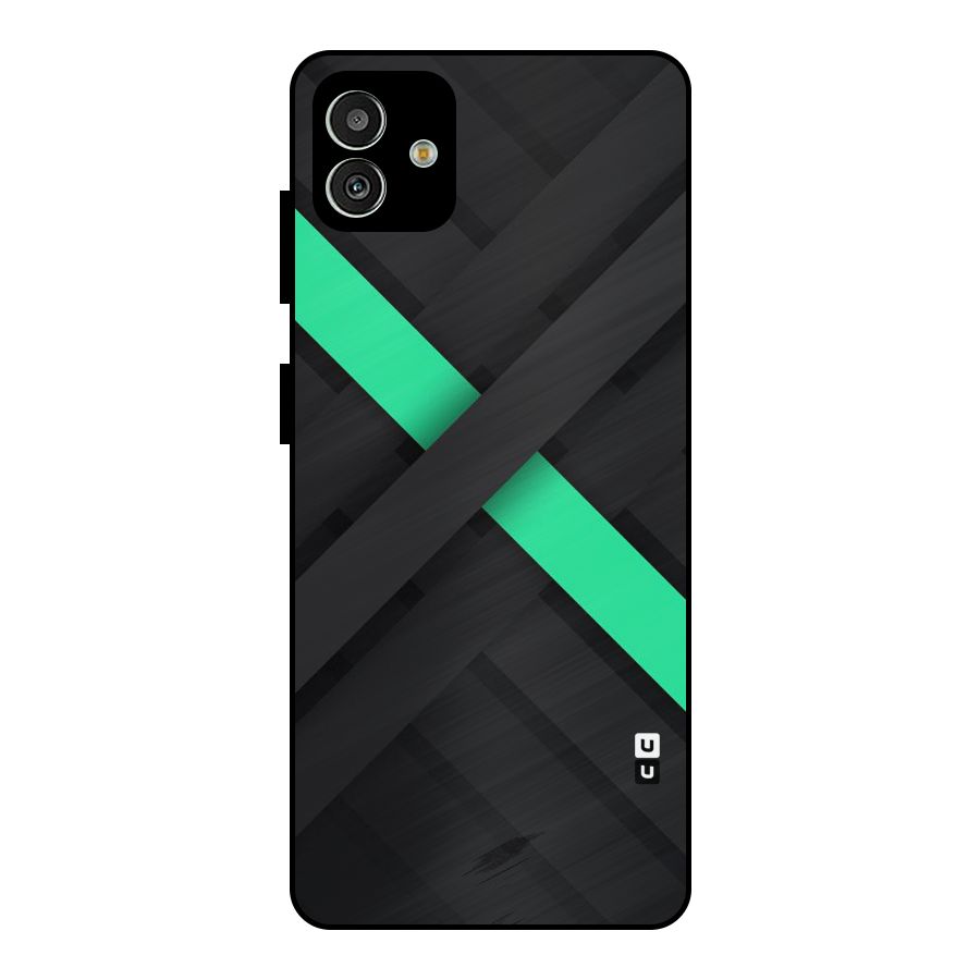 Green Stripe Diagonal Metal Back Case for Galaxy M13 5G