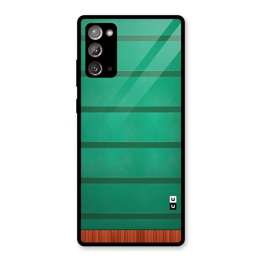 Green Wood Stripes Glass Back Case for Galaxy Note 20