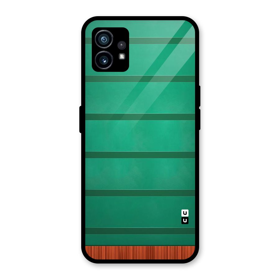 Green Wood Stripes Glass Back Case for Nothing Phone 1