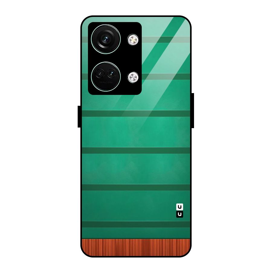 Green Wood Stripes Glass Back Case for Oneplus Nord 3