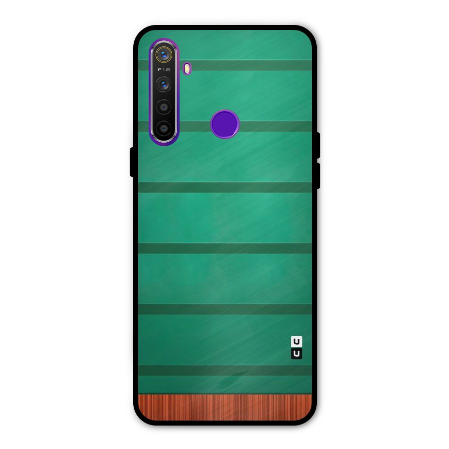 Green Wood Stripes Glass Back Case for Realme 5s