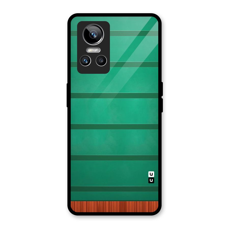 Green Wood Stripes Glass Back Case for Realme GT Neo 3