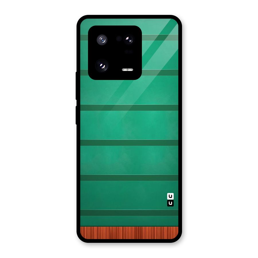 Green Wood Stripes Glass Back Case for Xiaomi 13 Pro