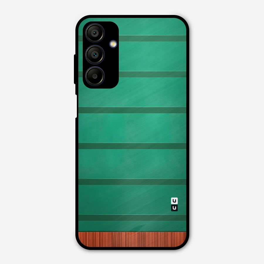 Green Wood Stripes Metal Back Case for Galaxy A15 5G