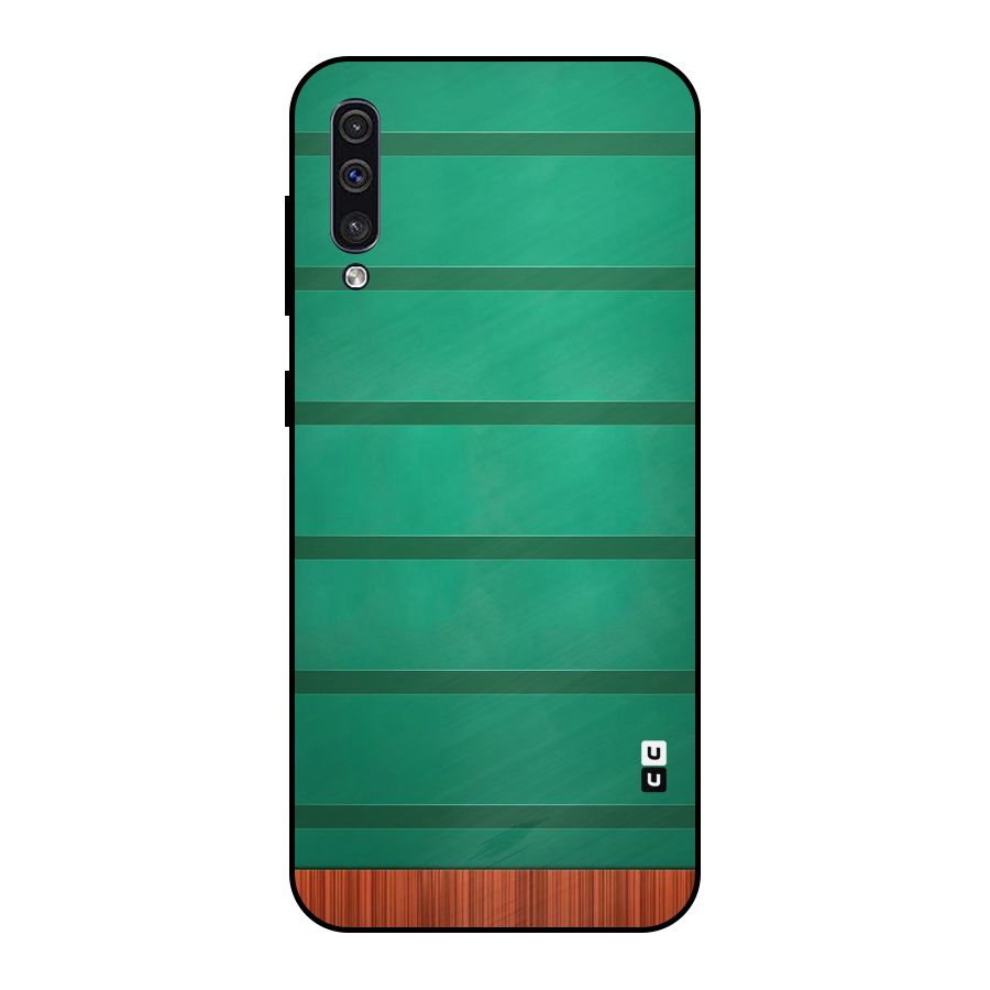 Green Wood Stripes Metal Back Case for Galaxy A30s