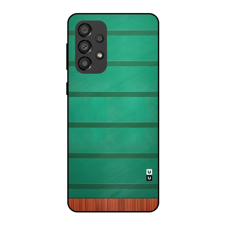 Green Wood Stripes Metal Back Case for Galaxy A33 5G