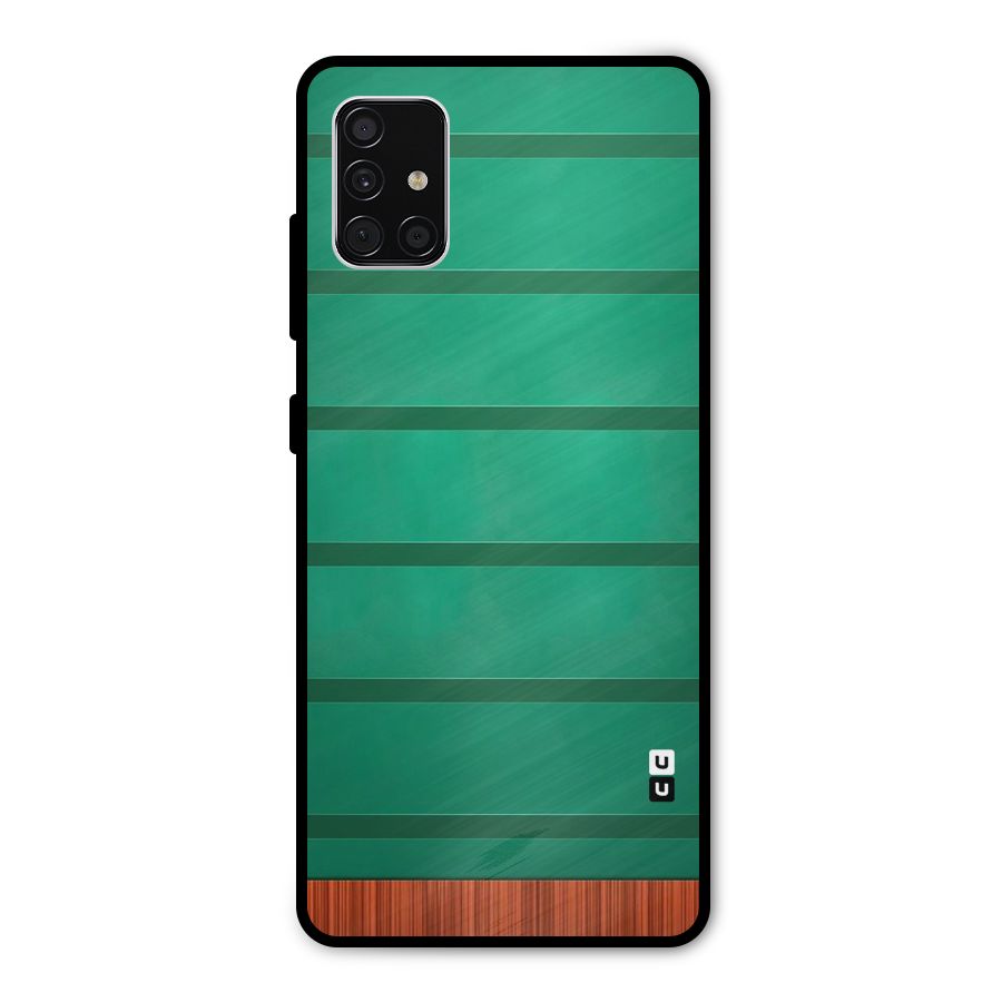 Green Wood Stripes Metal Back Case for Galaxy A51