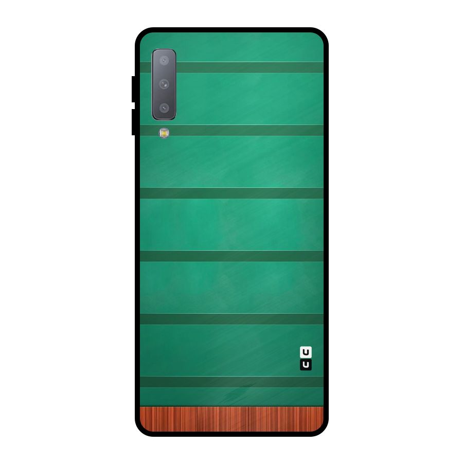Green Wood Stripes Metal Back Case for Galaxy A7 (2018)