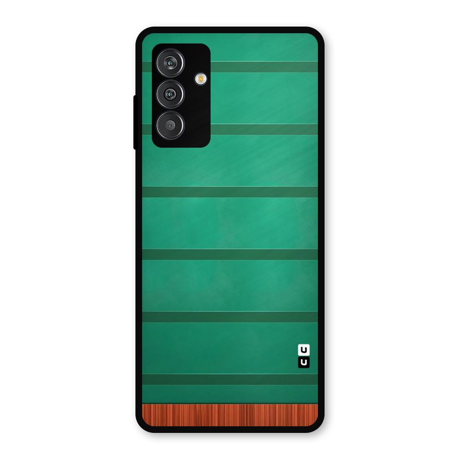 Green Wood Stripes Metal Back Case for Galaxy F13