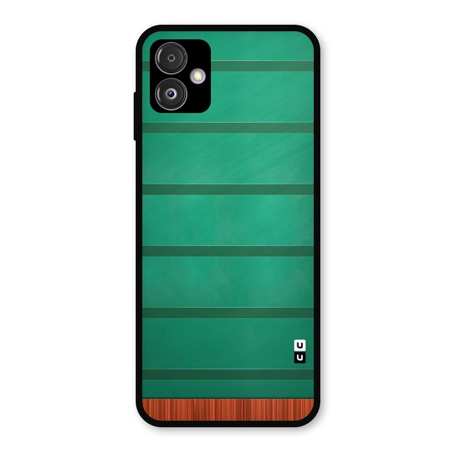Green Wood Stripes Metal Back Case for Galaxy F14