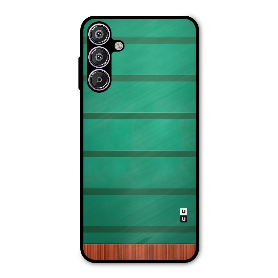 Green Wood Stripes Metal Back Case for Galaxy M15