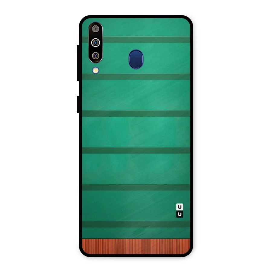 Green Wood Stripes Metal Back Case for Galaxy M30