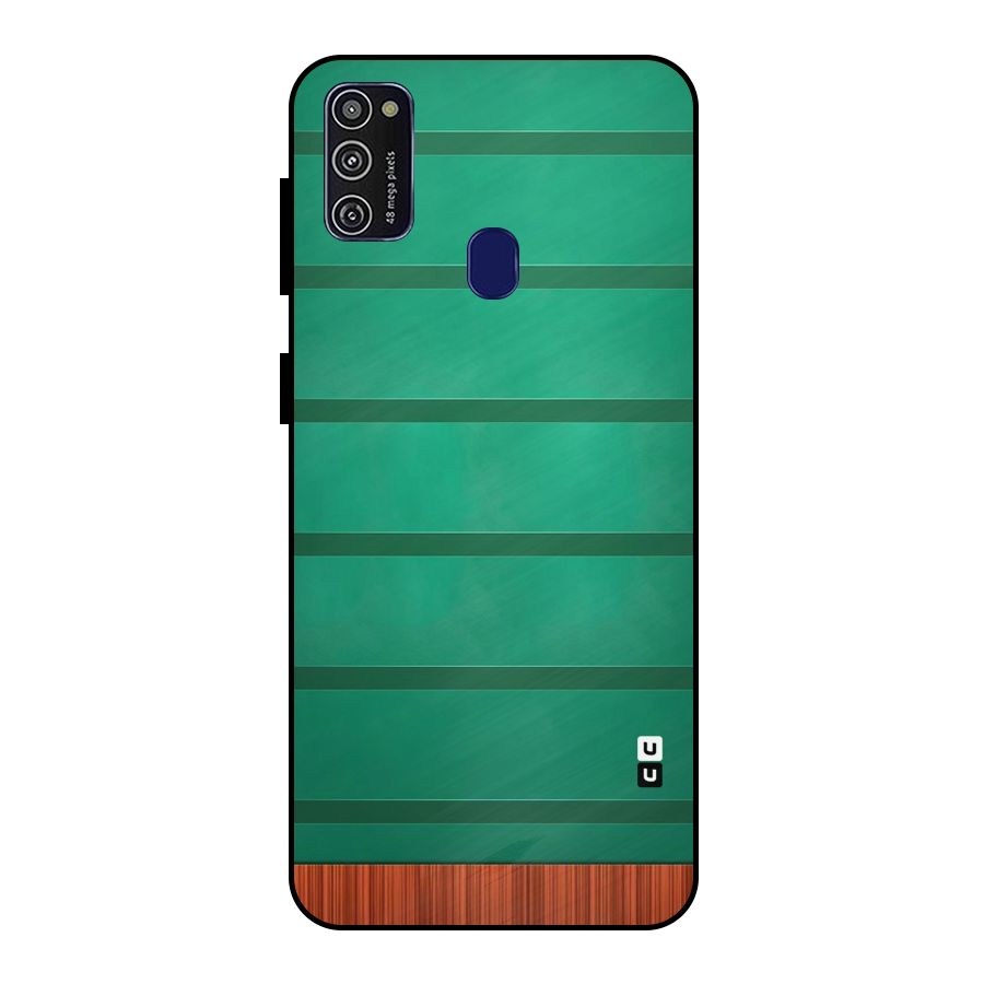 Green Wood Stripes Metal Back Case for Galaxy M30s
