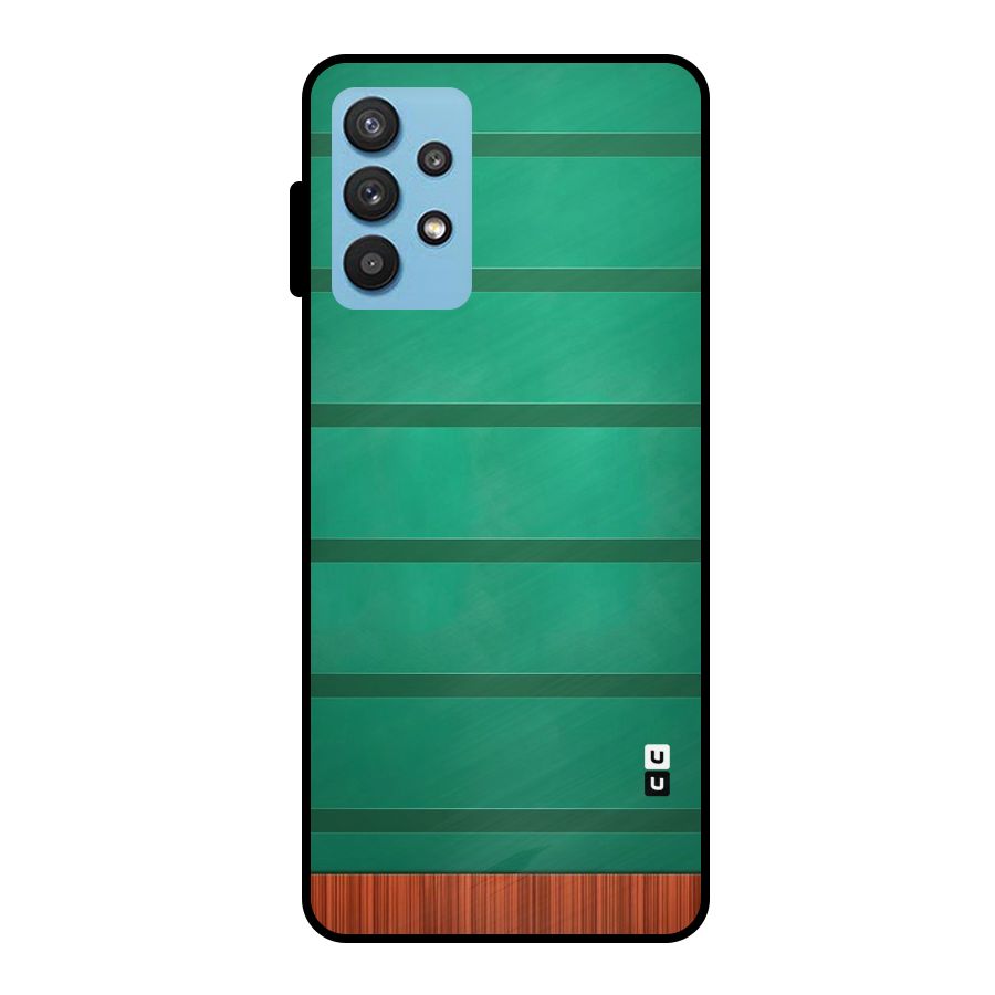 Green Wood Stripes Metal Back Case for Galaxy M32 5G
