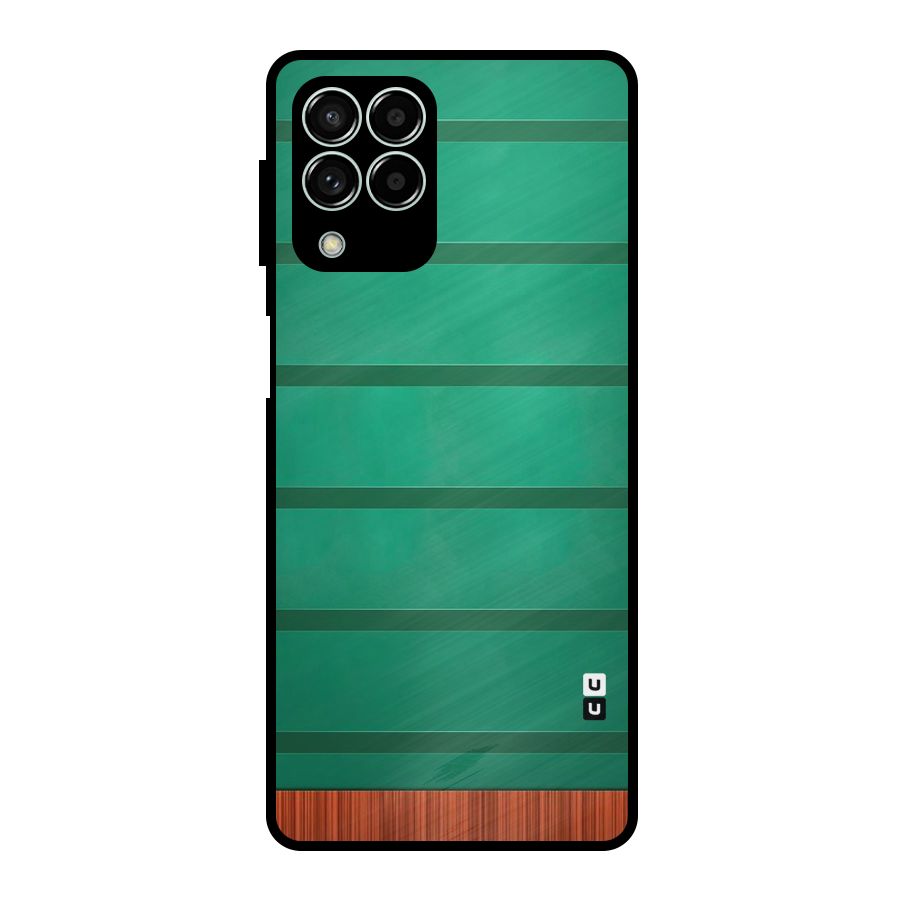 Green Wood Stripes Metal Back Case for Galaxy M33