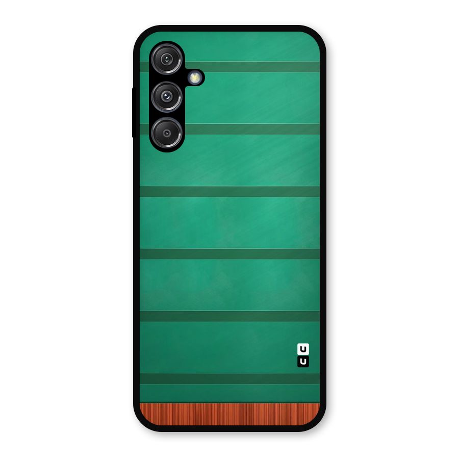 Green Wood Stripes Metal Back Case for Galaxy M34 5G