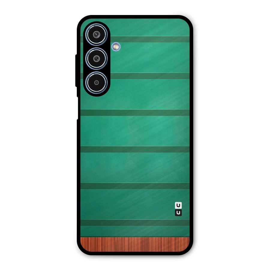 Green Wood Stripes Metal Back Case for Galaxy M35